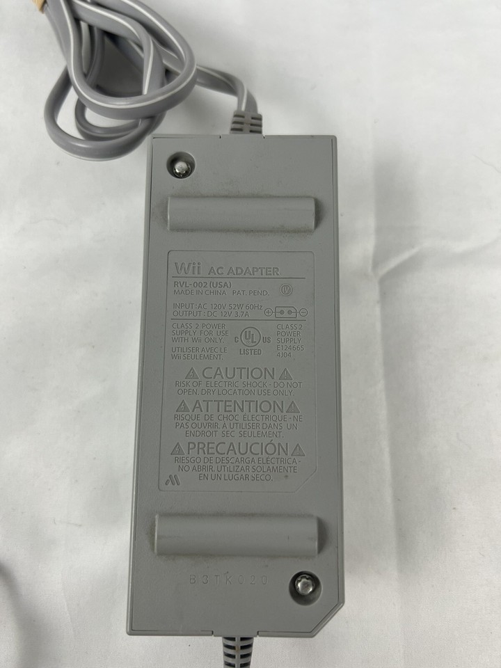 Nintendo Wii Official Original Genuine OEM Power Supply AC Adapter RVL ...
