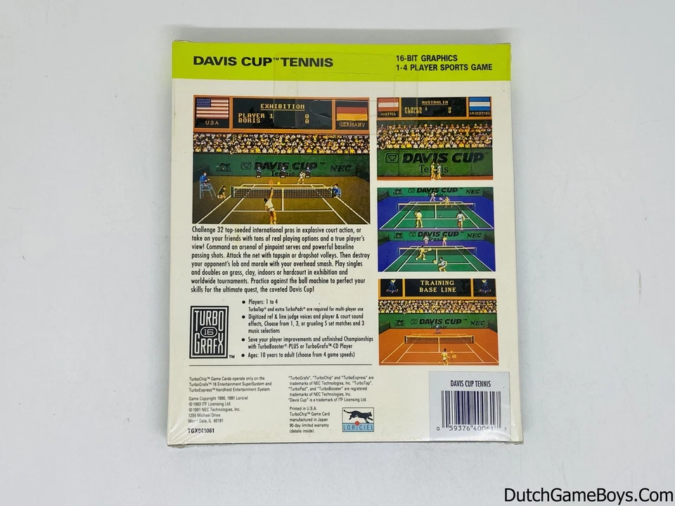 Turbografx - Davis Cup Tennis - New & Sealed - Image 2 of 4