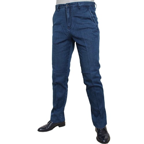 Jeans Uomo Classico Pantalone Tasca America Vita Alta 48 50 52 54 56 58 60  62 64 | eBay