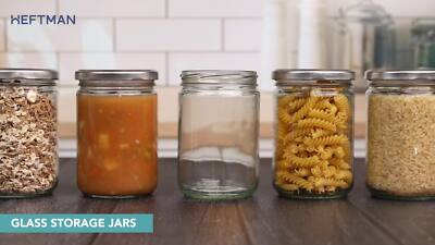 ComSaf Airtight Glass jar with lid 25oz Set of 6, Glass