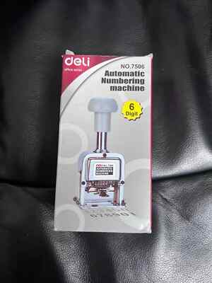 Deli 6-stelliges Nummeriergerät - automatische Zahlenstempelcodierung, Modell 7506