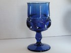 Set of 6 Vtg  Indiana Glass King’s Crown Imperial Blue Wine Glasses — photo 6