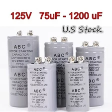 125V AC MOTOR STARTING CAPACITOR CD60  Screw Termi  100/200/300/400/500 uF mfd