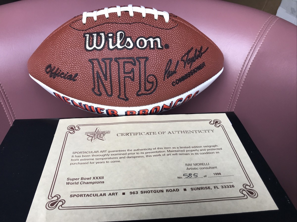 1998 DENVER BRONCOS-SUPER BOWL XXXII Champions Ltd. Ed. Ball w/COA