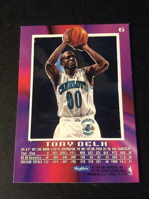 1996-97 Skybox E-X2000 Tony Delk #6 Rookie RC | eBay