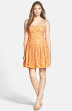 Adrianna Papell Brocade Fit & Flare Dress (size 8)