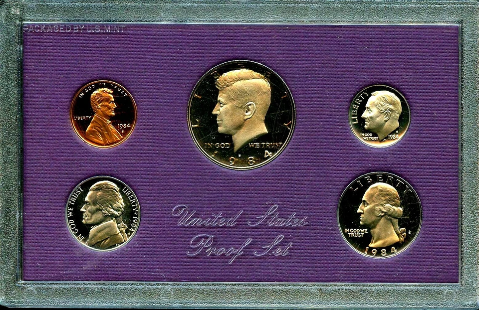 1984-S US Proof Mint Set 5 Coins CLAD 20uut0720 - Image 2 of 3