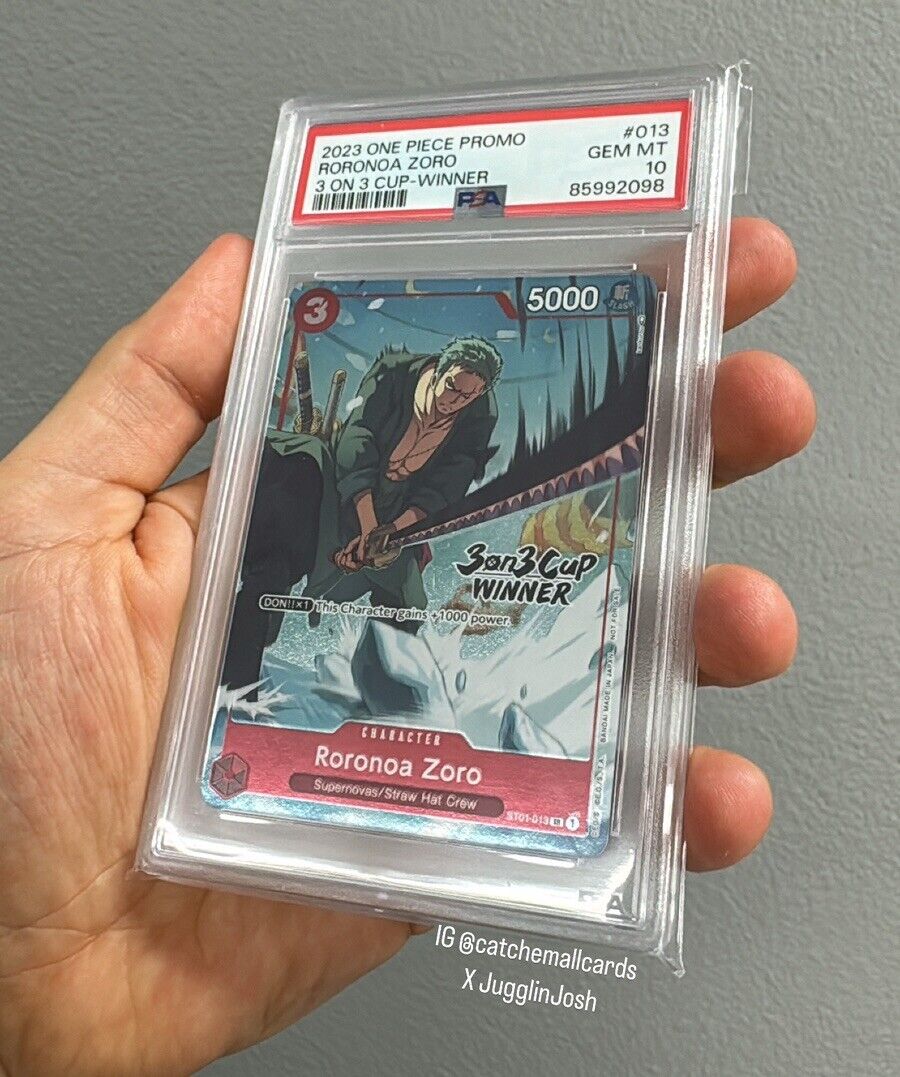 PSA 10 One Piece Roronoa Zoro 3 on 3 Cup WINNER Prize card PSA 10 One Piece Roronoa Zoro 3 on 3 Cup WINNER Prize card