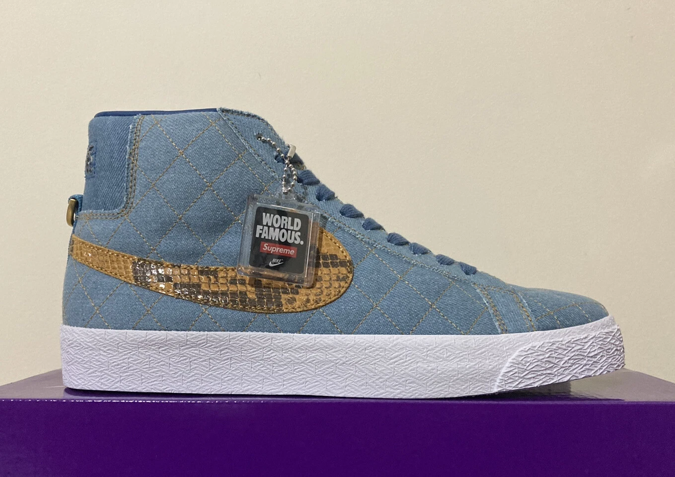 Nike SB X Supreme Zoom Blazer Mid QS denim Royaume Uni taille 8