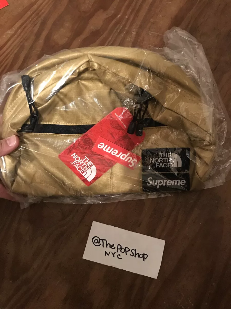 Supreme x North Face Metallic Gold Roo ll Lumbar Pack Shoulder Bag ...