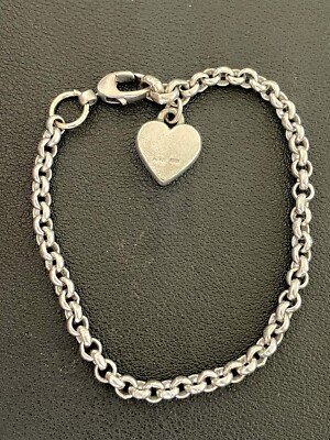 Gucci Sterling Heart Bracelet (F22) | eBay