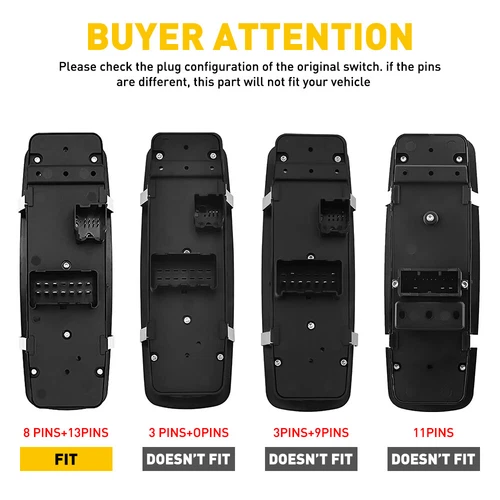 Master Control Window Switch Front Driver for Dodge Journey Nitro Jeep Liberty - Foto 4 di 9