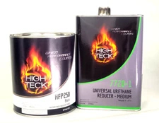 High Teck HFP250 GM 8555 Ebony Black Basecoat Paint Gallon & Medum Reducer