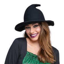 Ladies Witch Hat Vintage Look Knitted Halloween Fancy Dress Costume Accessory