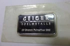 Geiger Edelmetalle 20 Gram Silver Bar .999 Fineness Excellent Condition Sealed