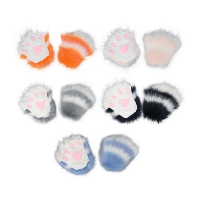 Katzenkralle Handschuhe Kostüm Hände Pfoten Foto Requisiten Handbekleidung Halbfinger Handschuhe