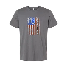 Unisex Scorpio Zodiac T Shirt With Distressed American Flag Graphic Design For E