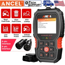 ANCEL HD601 HEAVY DUTY TRUCK DIESEL SCANNER DIAGNOSTIC TOOL CODE READER 6/9PIN 