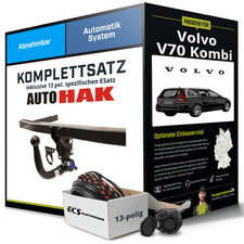 Anhängerkupplung abnehmbar für VOLVO V70 Kombi +E-Satz inkl. EBA