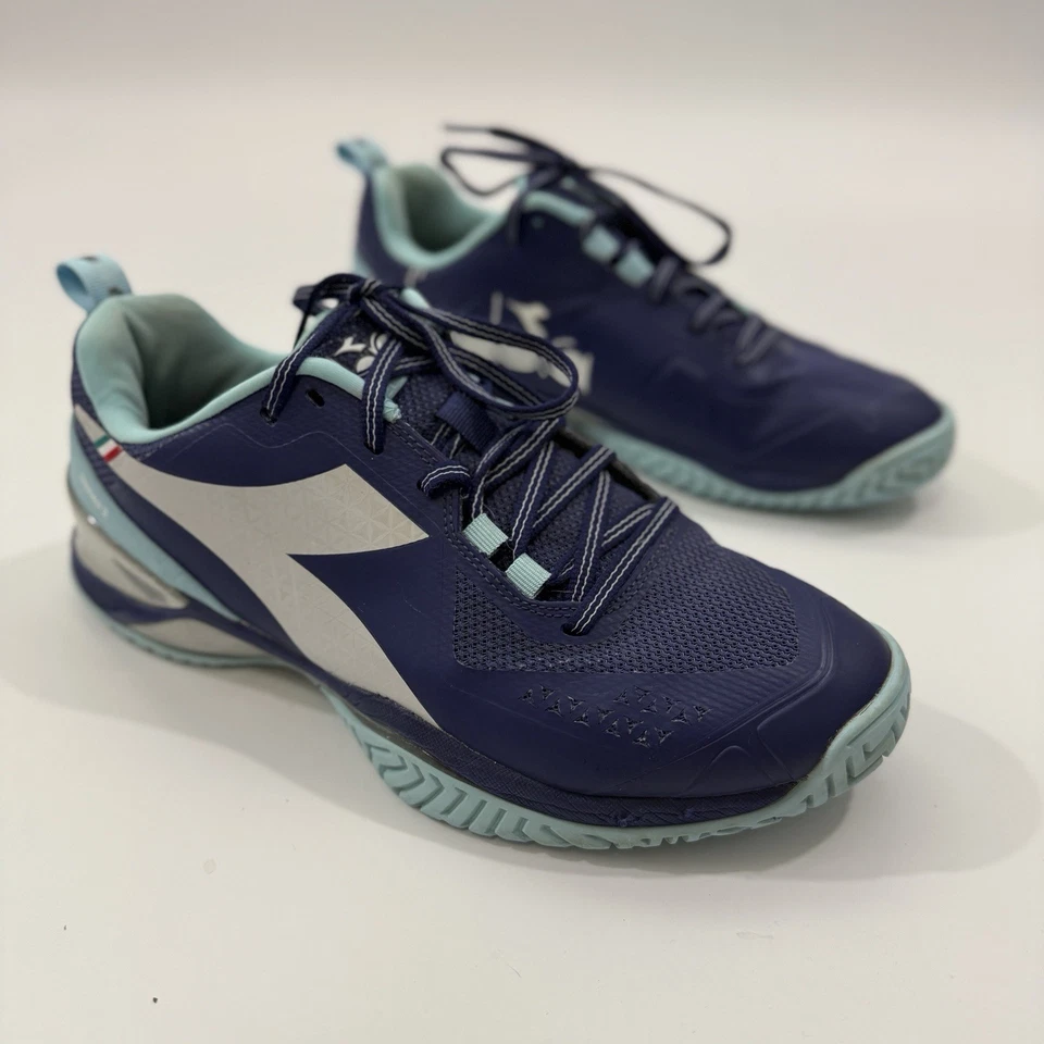 Diadora Blushield Torneo 2 Ag Tennis Blue Sneakers Sz 7.5 Athletic Shoes 179503 - Image 4 of 4
