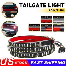 LED Tailgate Light Bar 60" Triple Row 5-Function Strip for Pickup Trailer SUV