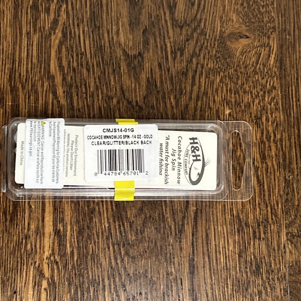 H & H Cocahoe Minnow Jig Spin transparente/brillo/negro espalda salobre pesca en agua Foto 3 de 4