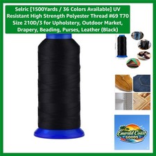 T70 High Strength Polyester Thread 1500 Yards - Perfect for Upholstery  Beading
