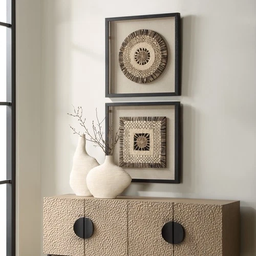 Uttermost 04367 Intertwine 24" x 24" Framed Shadow Boxes - Set of - Beige - Picture 6 of 6