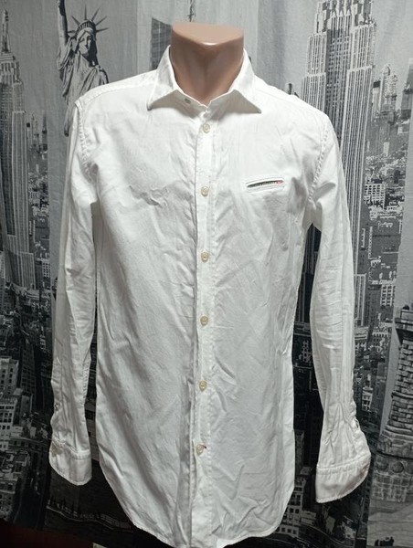 Men Diesel Shirt White Cotton 40 /L / 48 #7IX4