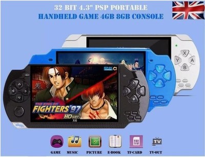 Neu 4,3'' 32Bit 10000 Spiele integrierter Handheld Videospielkonsole Player 8GB & 4GB