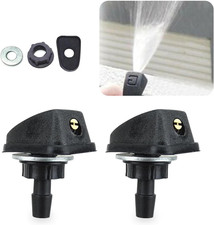 2pcs Front Windshield Washer Nozzles Adjustable Spray Jet Replacement Kit US