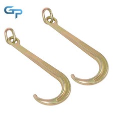 2 x J Hook Grade G70 Towing Hooks 15 Inch Roll Back Clevis 5400 Lbs Load Limit