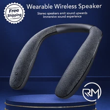Wearable Wireless Neck Speaker Portable Bluetooth Neckband Speakers Stereo Sound