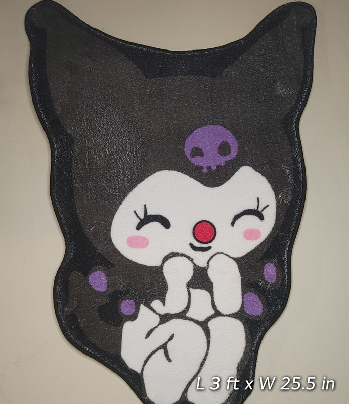 KUROMI MY MELODY Custom Super Soft / Plush Fluffy Detailed Area Tuft Rug #2