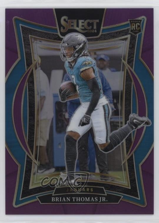 2024 Panini Select Concourse Purple Prizm 42/75 Brian Thomas Jr Rookie RC 3s8