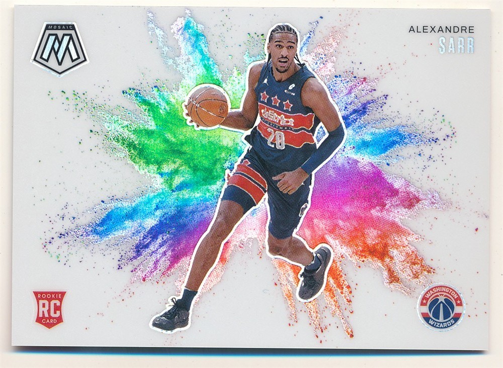 ALEXANDRE SARR 2024/25 PANINI MOSAIC #3 RC ROOKIE COLOR BLAST WIZARDS MINT SP