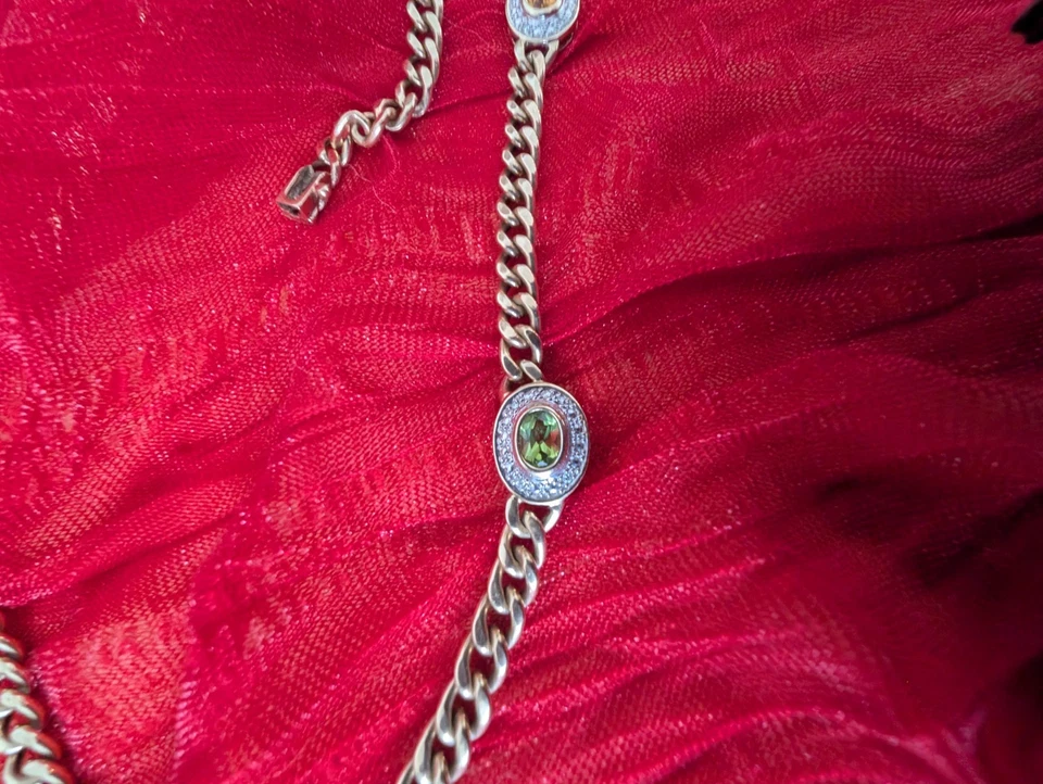 Collie Kette 585 mit Edelsteinen und Diamanten - Bild 4 von 4