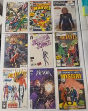 MARVEL COMICS LOT OF x9 - CAPTAIN MARVEL CAPT AMERICA NEW MUTANTS VENOM JONES NM