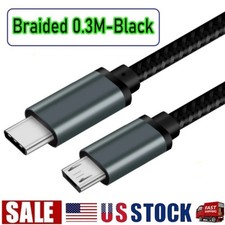 USB-C Type C to Micro USB 2.0 Male Sync OTG Charger Data Transfer Cable Cord US
