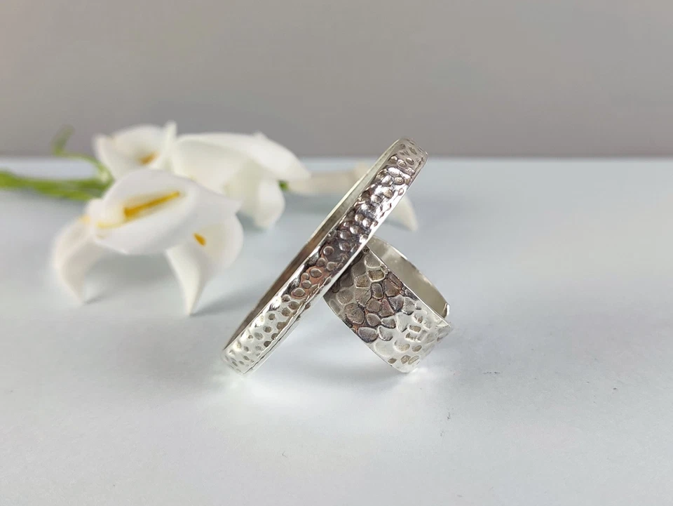 carnelian ring, silver, large chunky statement ring, handmade, red ring — 第 3/3 张图片