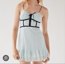 Urban Outfitters Silvana Lace Mint Mini Dress Women’s Size Medium