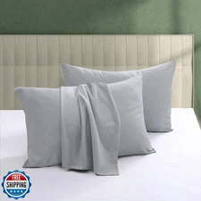 100% Egyptian Cotton Zippered Toddler Pillowcases Set of 2, 600 Thread Count 