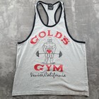 Vintage Golds Gym Tank Top Mens Medium Gray Venice California Made USA 90s