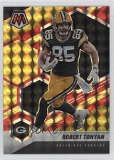 2021 Panini Mosaic Choice Fusion Red & Yellow Prizm 40/80 Robert Tonyan #83 1m22