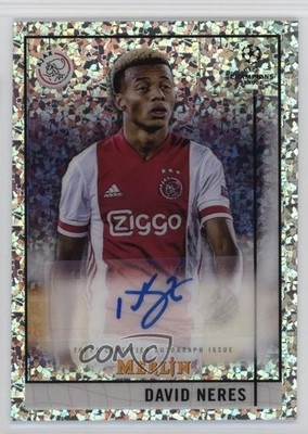 2020-21 Merlin Collection Chrome UEFA Champions League /150 David Neres Auto 7sz
