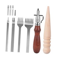 Leather Tool Kit Crafting Kit Wooden Burnisher Portable Grooving Edger for