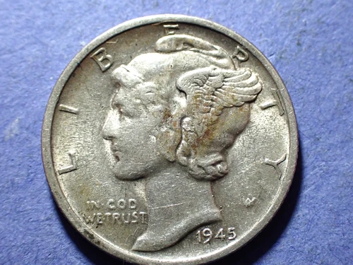1945-S Micro S Mercury Dime  Ch. XF