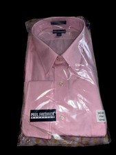 Paul Fredrick Dress Shirt Imperial 100  s 2 Ply Cotton Broadcloth Pink NEW