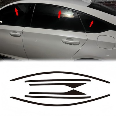Window Trim Chrome Delete Blackout Overlay Kit Pre-Cut Vinyl for Honda Side