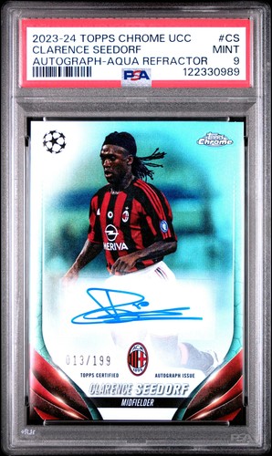 Clarence Seedorf #CA-CS — 2023 Topps Chrome UEFA Club Autograph soccer card